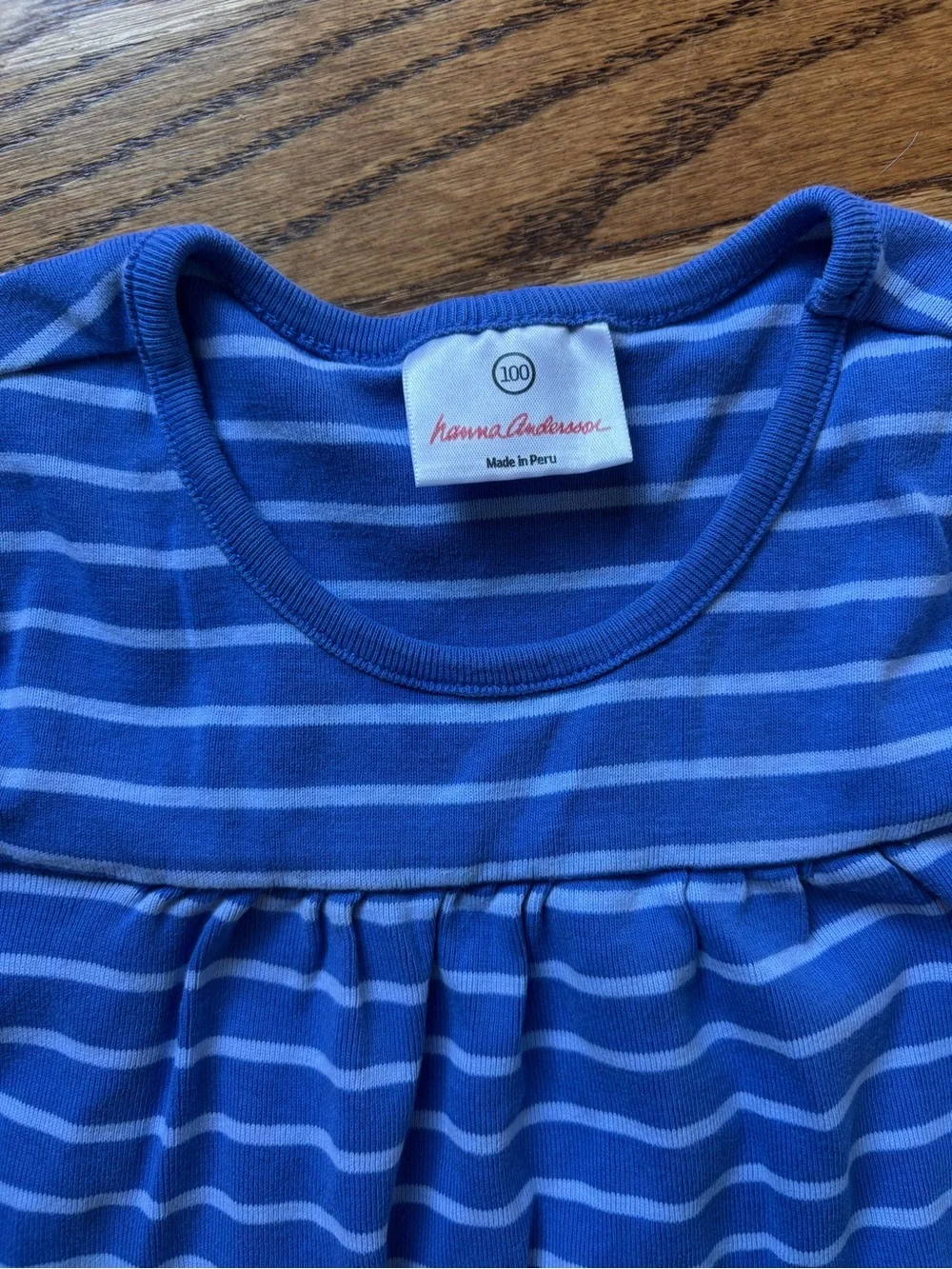 Hanna Andersson Playday Blue Striped Cotton Dress